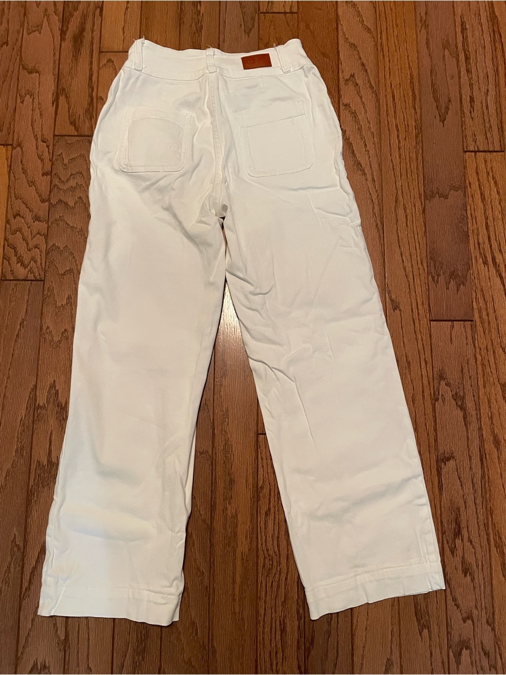 Sidefeel White High-Waisted Wide Leg Crop Jeans - Size 6 - Picture 2 of 4